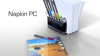 Napkin PC Concept Utilizes Multi-Touch E-Paper Display and RF Technology